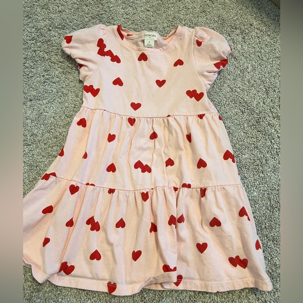 Crewcuts Pink Cream Flutter Sleeve Sundress